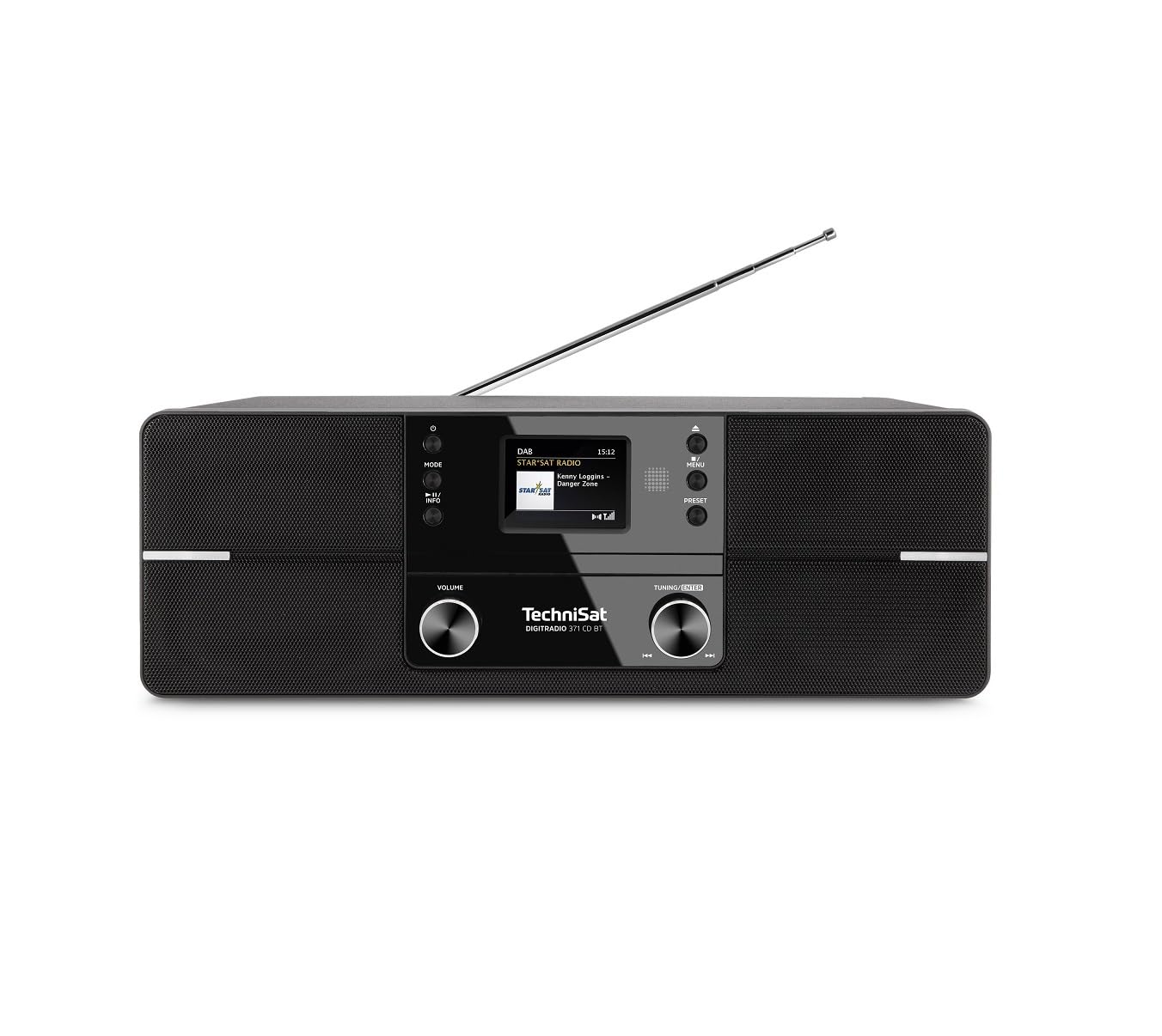 TechniSat DIGITRADIO 371 CD BT Radio Numérique Stéréo Bluetooth CD Réveil Compacte Noir 10W