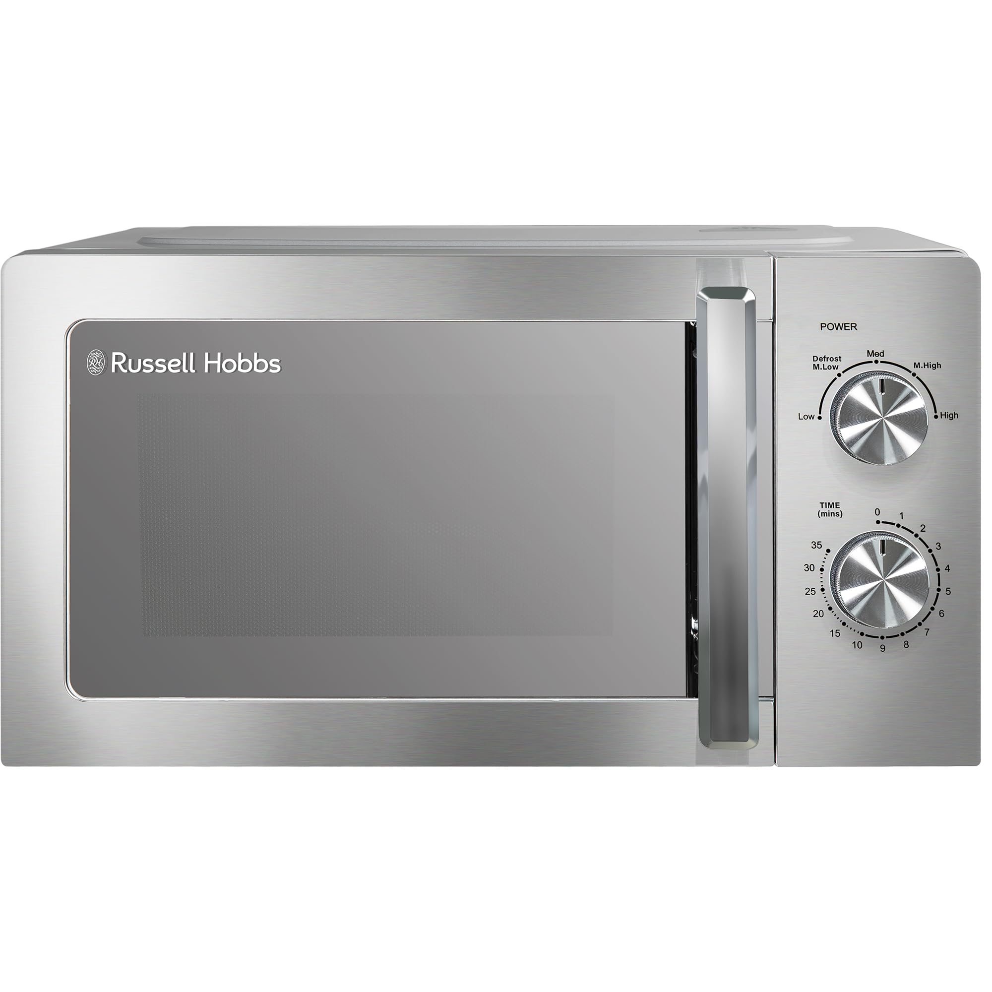 Russell Hobbs Micro-ondes Acier Inoxydable 20L 800W Décongélation Facile Nettoyage